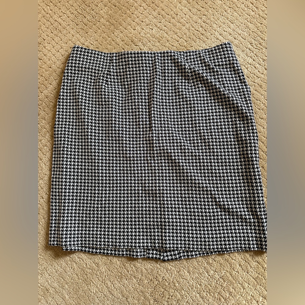 J.Jill Ponte Houndstooth Mini Pencil Skirt size M (10/12 for JJill)